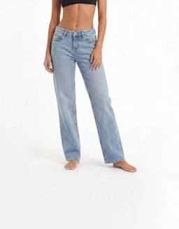 Le jean straight leg définit la saison avec mode chic looks stylés et essentiels du dressing.