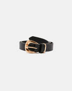 Cintura Da Donna In Ecopelle Oro Con Fibbia A Strass - Larghezza 3 Cm, Modello LT-251, Elegante E Luccicante