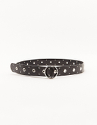 Faux Leather Studded Belt