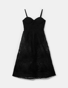 Czarna koronkowa sukienka Maxi