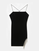 Czarna sukienka Mini na cienkich ramiączkach