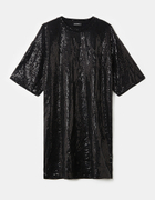 Kurzärmliges Mini Kleid aus Lurex