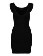 Schwarzes Kleid aus Strick