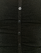 Schwarzes Langärmeliges Mini-Strickleid