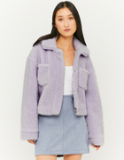 Purple Faux Shearling Jacket