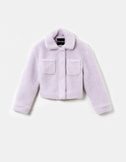 Purple Faux Shearling Jacket