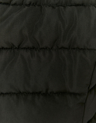 Black Padded Faux Fur Hood Jacket