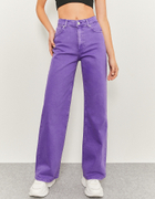 Purple High Waist Wide Leg Trousers