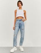High Waist Ripped Mom Jeans