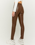 Pantalon Skinny Taille Haute Brun