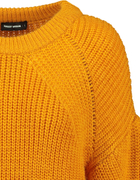 Żółty sweter z balonowymi rękawami