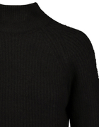 Schwarzer Basic Pullover