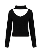 Black Jumper with Cut Out 