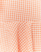 Orangefarbener Skort mit Vichy-Muster