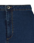 Dopasowana jeansowa spódnica Mini z wysokim stanem - Skinny