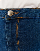 Dopasowana jeansowa spódnica Mini z wysokim stanem - Skinny