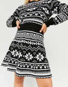 Black & White Knit Skirt