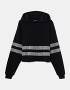 Black Fancy Detail  Sweatshirt