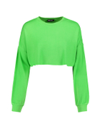 Grünes kurzes Sweatshirt
