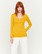 Yellow V- Neck Top