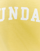 Gelbes Bedrucktes T-Shirt