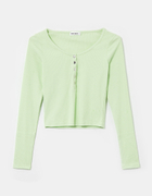 Long Sleeves Buttoned Top