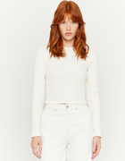 Top Bianco con Zip Laterale