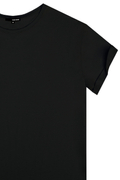 Schwarzes kurzes T-Shirt 