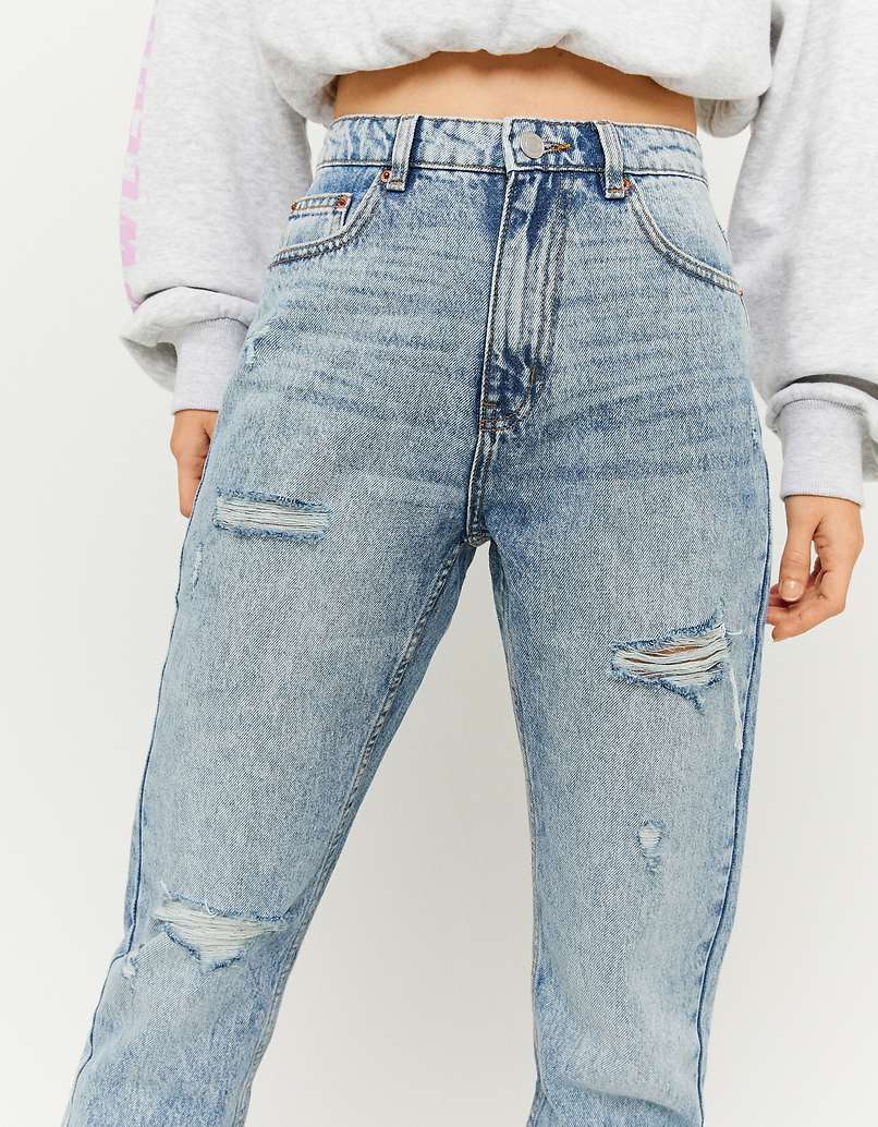 High Waist Ripped Mom Jeans | TALLY WEiJL Online Shop
