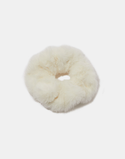 Scrunchie Bianco in Pelliccia Sintetica | TALLY WEiJL