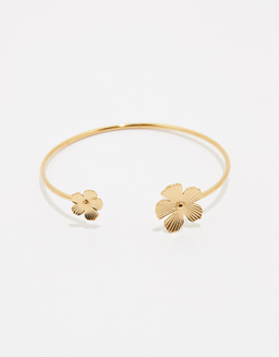 Bracciale rigido dorato con fiori | TALLY WEiJL