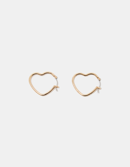 Golden Heart-Shaped Earrings | TALLY WEiJL