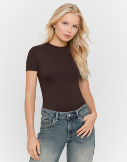 Brown Basic Bodysuit | TALLY WEiJL