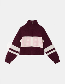 Veste Oversize en Maille Bordeaux | TALLY WEiJL