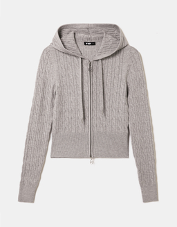 Grey Zip Up Cardigan | TALLY WEiJL