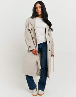 Langer beiger Trenchcoat | TALLY WEiJL