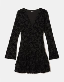 Black Floral Mini Dress | TALLY WEiJL