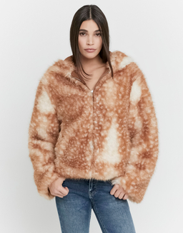 Animal Print Kunstfell Jacke | TALLY WEiJL