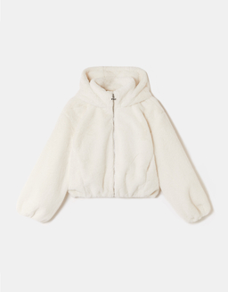 White Faux Fur Jacket | TALLY WEiJL