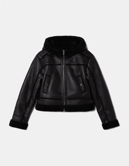 Schwarze Kapuzenjacke mit Reißverschluss | TALLY WEiJL
