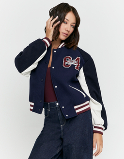 Blaue Bedruckte Jacke | TALLY WEiJL