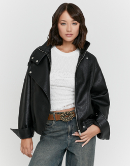 Schwarze Oversize Bomberjacke | TALLY WEiJL