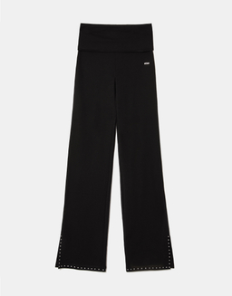 Legging Flare Noir avec Clous | TALLY WEiJL