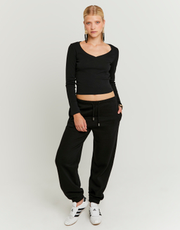 Pantaloni da Jogging Neri Regular | TALLY WEiJL