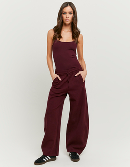 Burgundy Loose Jogger | TALLY WEiJL
