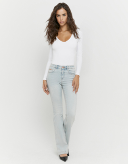 Jean Bootcut Bleu Clair Taille Mi-Haute | TALLY WEiJL