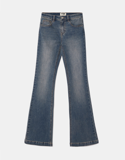 Bleu Jean Bootcut Taille Mi Haute Avec Broderies | TALLY WEiJL