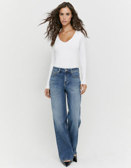 Blaue Straight Leg Jeans | TALLY WEiJL