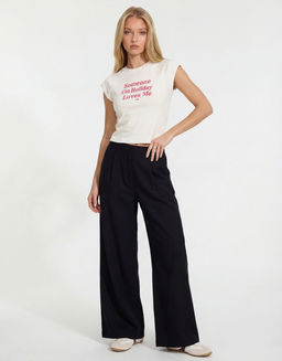 Black Wide Leg Trousers | TALLY WEiJL