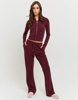 Burgundy Flare Jogger | TALLY WEiJL